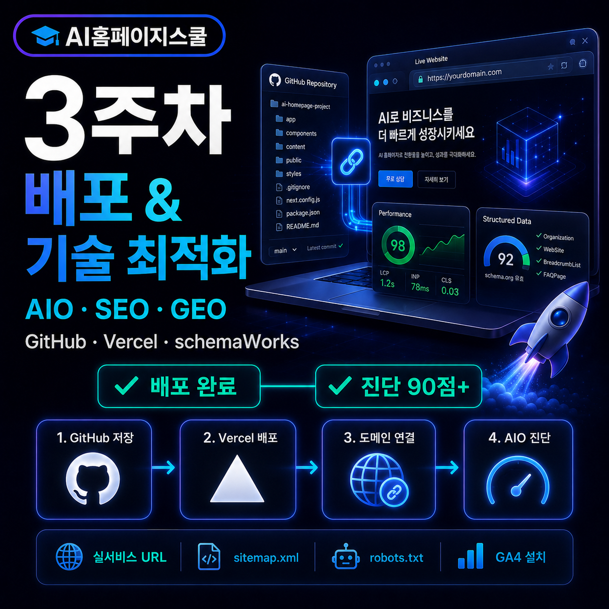 AI홈페이지스쿨 3주차 배포·기술 최적화 썸네일